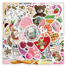 Набор наклеек Millenium, пленка, 3-7 см, 50 штук