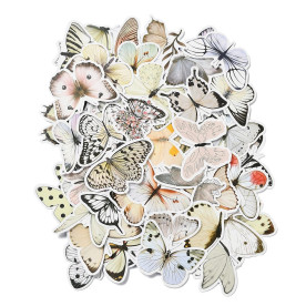 Набір наліпок Метелики, плівка, 4-7 см, 50 шт.