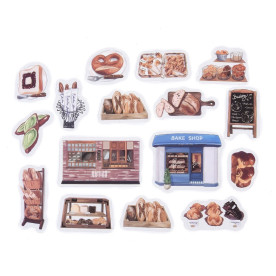 Набор наклеек Пекарня, пленка, 3-6 см. 30 шт.