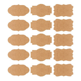 Набір наліпок Лейбли крафт, 5х3 см, 15 шт/ аркуш, аркуш19х17 см
