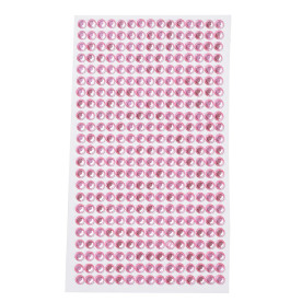 Стрази самоклеючі, Рожеві, 5мм, 345шт, 10х20 см