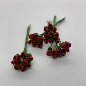 Набір бутонів троянд, бордовий, 10 шт, 4-5 мм