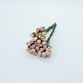 Набір бутонів троянд, 7 мм, блідо рожевий, 10 шт