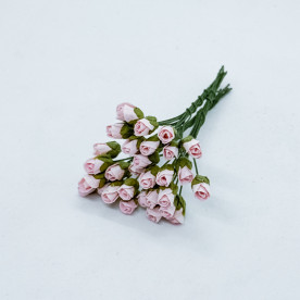 Набор бутонов роз, 7 мм, розовый, 10 шт