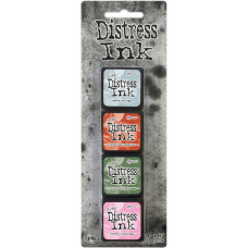 Набор мини-подушечек Mini Distress Ink Pad Kit 16, 4 шт, Tim Holtz