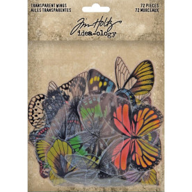 Набір прозорих крилець Idea-Ology Transparent Acetate Wings, 72 шт, Tim Holtz