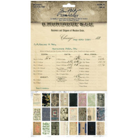 Набір паперу для скрапбукінгу, Idea-Ology Backdrops 3, 15х20 см, 24 шт, Tim Holtz