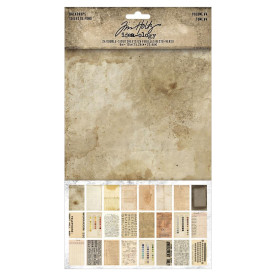 Набір паперу для скрапбукінгу, Idea-Ology Backdrops 4, 15х20 см, 24 шт, Tim Holtz