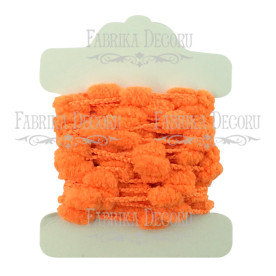 Набор тесьмы с помпонами TPO оранжевая, Фабрика Декора