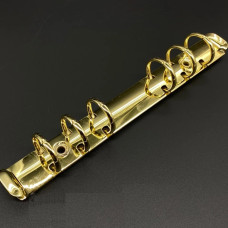 Кольцевой механизм 6 колец, размер 180х25 мм, цвет золото