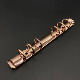 Кольцевой механизм, 6 колец, розовое золото, 180х25 мм