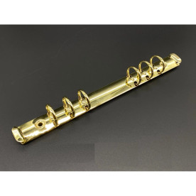 Кольцевой механизм 6 колец, размер 230x25мм (А5), цвет золото