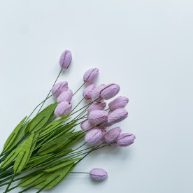 Тюльпан, цвет сиреневый, на стебле, 1.25 см, 1 шт.