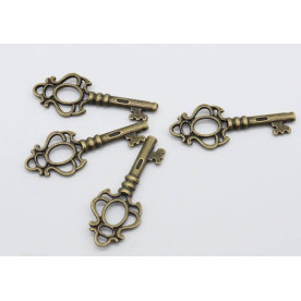 Металевий ключик, бронза, 45х18мм