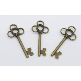 Металевий ключик, бронза, 52х23мм