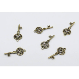 Металевий ключик, бронза, 26х12мм