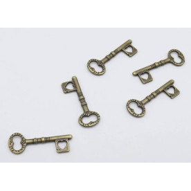 Металевий ключик, антична бронза, 12х34мм