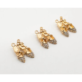 Металева підвіска "Туфлі", 1 шт, колір "золото" 26мм