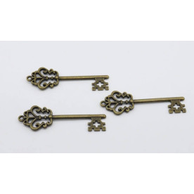 Металевий ключик, антична бронза, 18х58мм