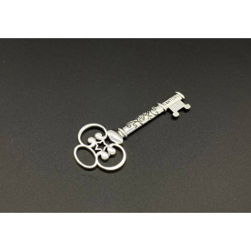 Металевий ключик, срібло, 60х25мм