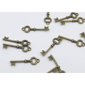 Металевий ключик, стара латунь, 30мм