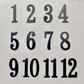 Набор вирубки Цифри для альбому, чорний, висота 5.5 см, від 1 до 12