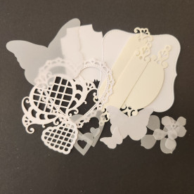 Набор высечек из бумаги Свадебный набор, 17 шт., 2-10 см