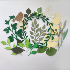 Набір вирубування Весняне поле, 18 од., 2 - 10 см, в різних відтінках зеленого кольору