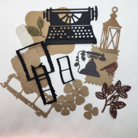 Набор вырубок Винтаж и ретро, 10-2.5 см, 15 шт.