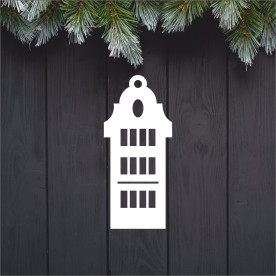 Деревянное елочное украшение для раскрашивания, Дом 4, 9,5 см, Venzelyk