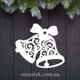 Дерев'яна ялинкова прикраса для розфарбовування, Дзвіночок, 9,5 см, Venzelyk