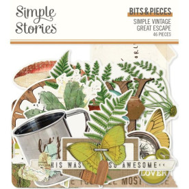 Набір вирубування Vintage Great Escape, 46 шт, Simple Stories