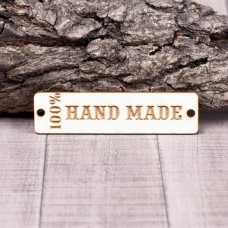 Чипборд "Бирочка Hand made", 60*15 мм, от Valeo