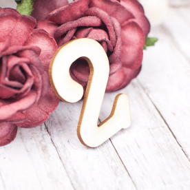 Чипборд, Цифра 2, 21*30 мм, Valeo