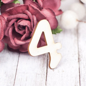 Чипборд, Цифра 4, 21*30 мм, Valeo