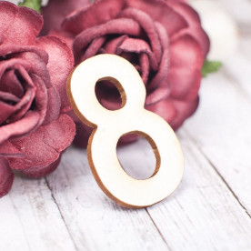 Чипборд, Цифра 8, 21*30 мм, Valeo