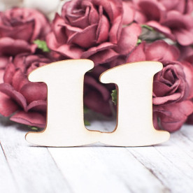 Чипборд, Цифра 11, 51*31 мм, Valeo