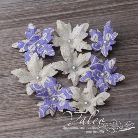 Декоративные бумажные Пуансеттии, 40*40 мм, 4 шт, 50*50 мм, 4 шт, микс, Valeo