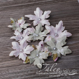 Декоративные бумажные Пуансеттии, 40*40 мм, 4 шт, 50*50 мм, 4 шт, микс, Valeo