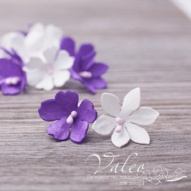 Декоративные Полевые цветы из фоамирана 20*20 мм, 12 шт, микс цветов, Valeo