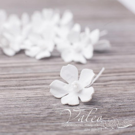Декоративные Полевые цветы из фоамирана 20*20 мм, 12 шт, бeлый, Valeo