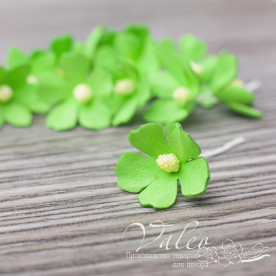 Декоративні Польові квіти з фоамірана 20 * 20 мм, 12 шт, зелений, Valeo