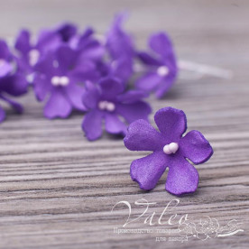 Декоративные Полевые цветы из фоамирана 20*20 мм, 12 шт, фиолетовый, Valeo