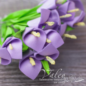 Декоративні Кали з тичинками з фоамірана 20 * 30 мм, 5 шт, фіолетовий, Valeo