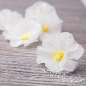 Декоративные тканевые цветы Незабудки 4,5 см 5 шт, белого, Valeo