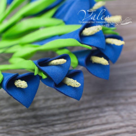 Декоративные Каллы из фоамирана 20*30 мм, 5 шт, синий, Valeo