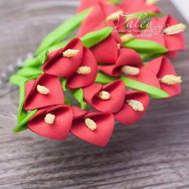 Декоративні Кали з фоамірана 20 * 30 мм, 5 шт, червоний, Valeo