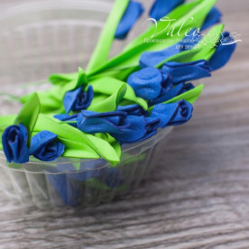 Декоративные Тюльпаны из фоамирана 8*18 мм, 5 шт, синий, Valeo