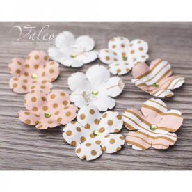 Декоративные бумажные Полевые цветы, 35*35 мм, 8 шт, Valeo