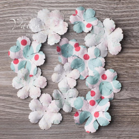 Декоративные бумажные Полевые цветы, 45*45 мм, 40*40 мм, 35*35 мм, 12 шт, Valeo